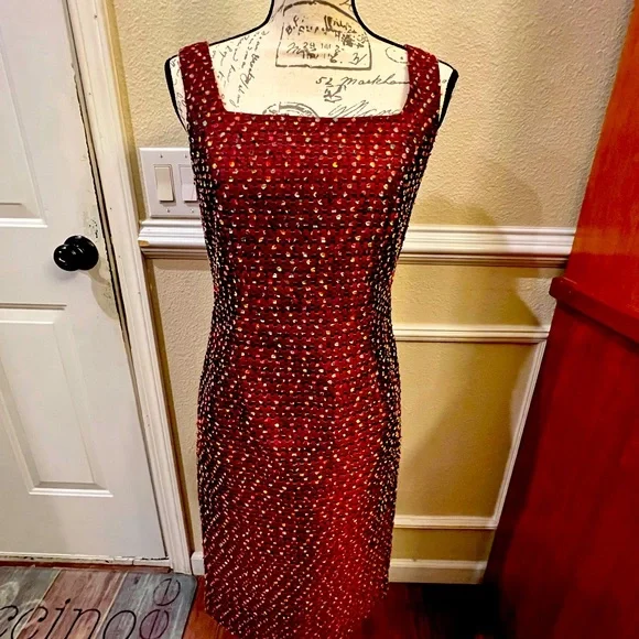 fitted lace wedding dress Halloween Skull Mesh Swing Dress Wine Red,S